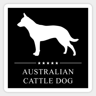 Australian Cattle Dog White Silhouette Magnet